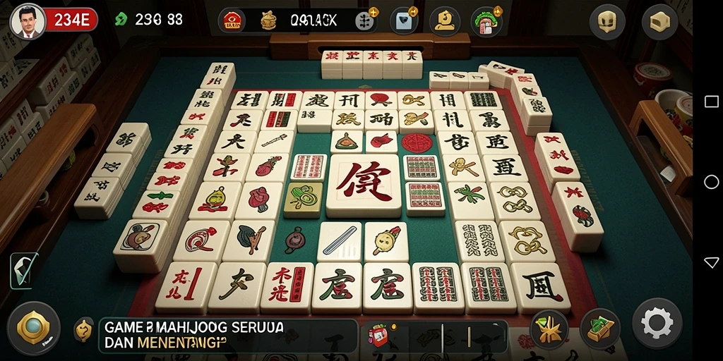 Screenshot gameplay <strong>234E</strong> yang menampilkan tantangan menarik dalam permainan Mahjong.