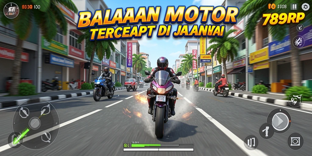 Gameplay seru balapan motor di 789RP.