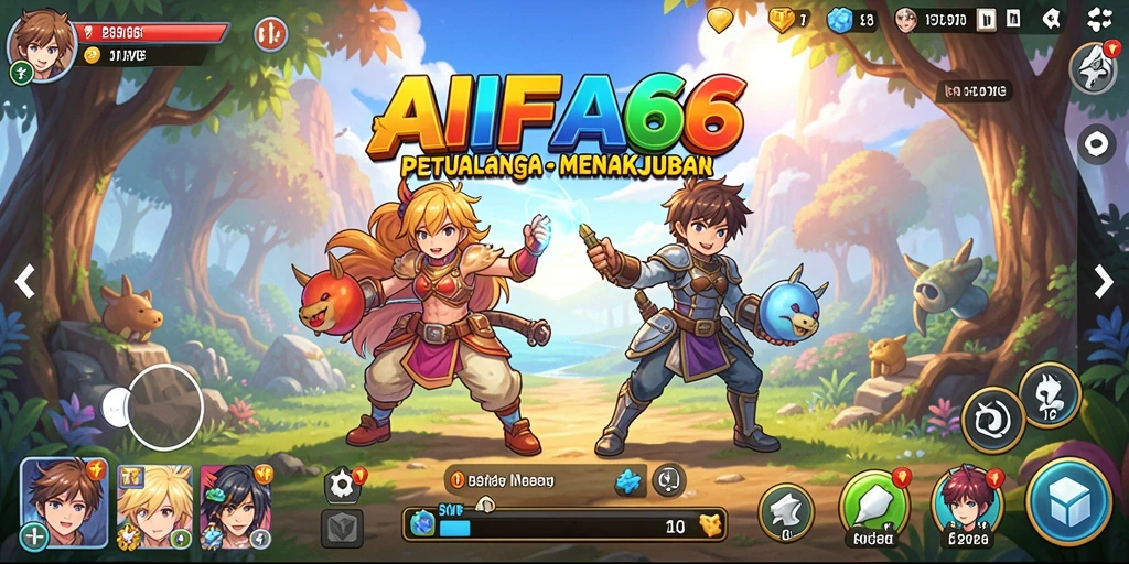 Tampilan menarik AIFA66 dengan grafik bergaya Anime.