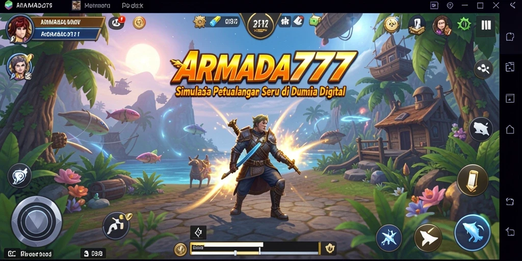 Screenshot gameplay ARMADA777 menampilkan grafis menawan dan interaksi mendalam.