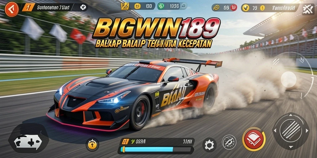 Screenshot utama dari gameplay Racing di BIGWIN189 yang menampilkan aksi balap mendebarkan.