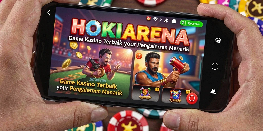 Tampilan utama gameplay HOKIARENA dengan berbagai pilihan permainan Kasino.