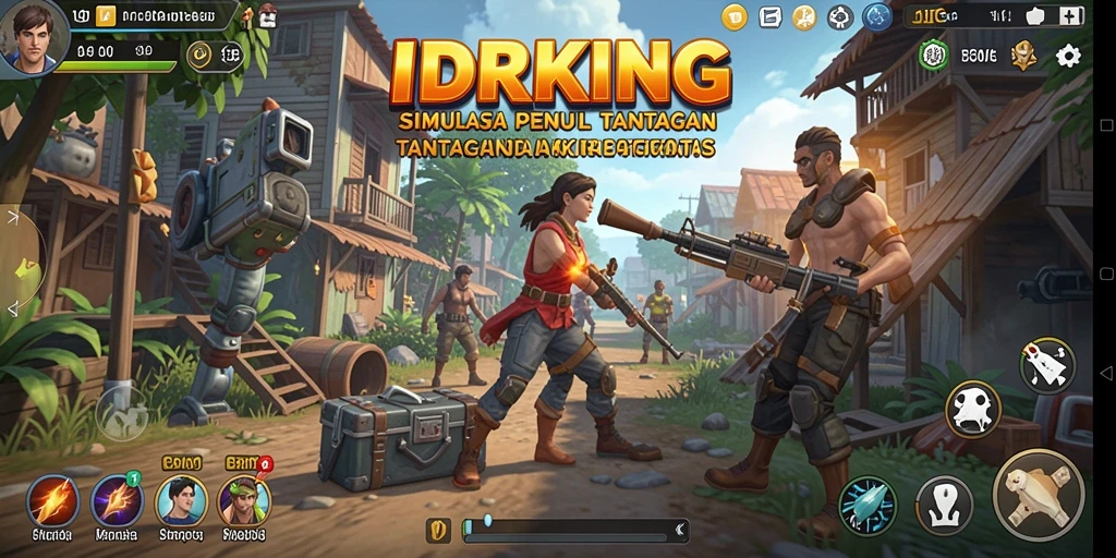 Tampilan gameplay menarik dari IDRKING yang menggambarkan simulasi kreatif.
