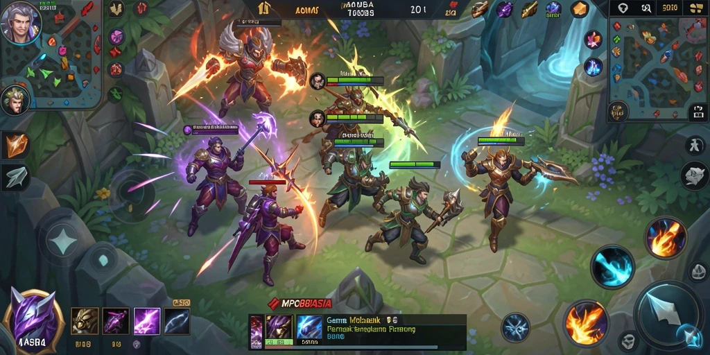 Screenshot gameplay seru di arena MOBA MPO88ASIA.
