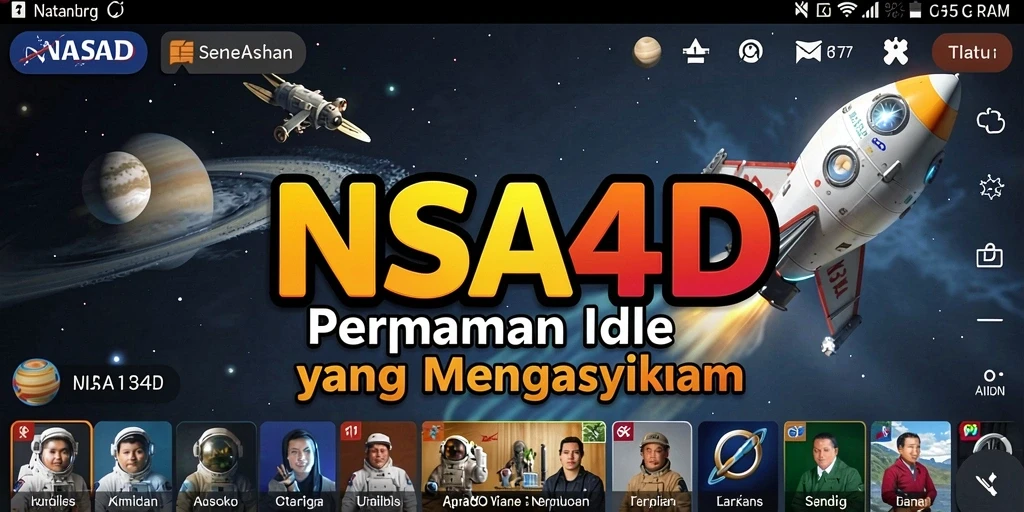 Tampilan gameplay NASA4D yang memikat selama bermain Idle.
