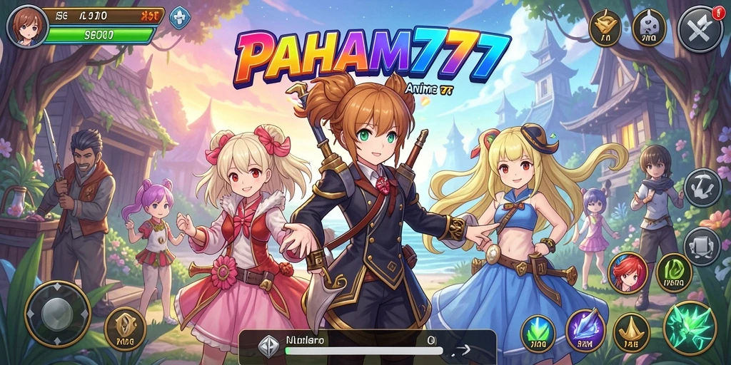 Tampilan gameplay seru di dunia Anime yang memukau.