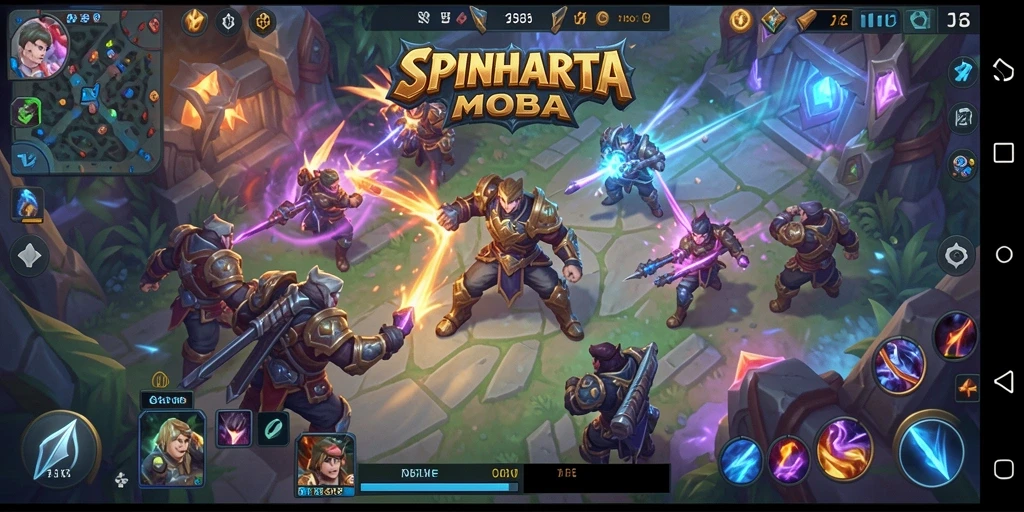 Gameplay MOBA yang mendebarkan dan strategi tim yang kompleks.